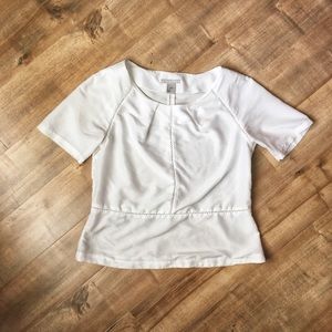 White H&M short sleeve blouse - size 4 (EUC)